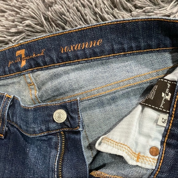 7 For All Mankind Blue Wash Roxanne Skinny Jeans - Picture 4 of 5